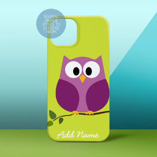 Cute Colourful Owl Cartoon Script Name iPhone 8/7 Case