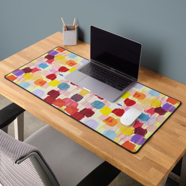 Cute colourful painting flowers desk mat (Office 2)