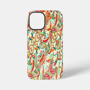 Cute colourful paisley pattern iPhone 12 mini case