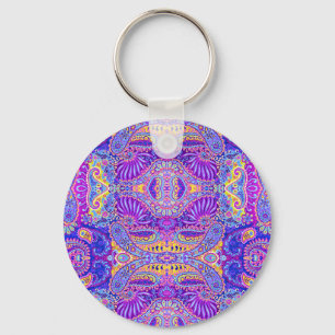 Cute Colourful paisley pattern Mug Key Ring