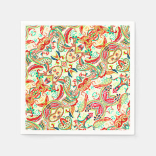 Cute colourful paisley pattern napkin
