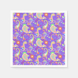 Cute colourful paisley pattern napkin