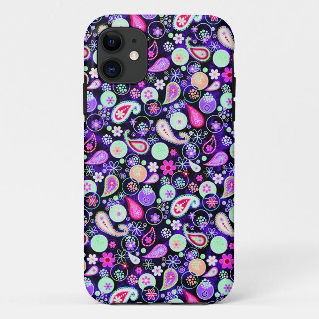 Cute colourful paisley patterns Case-Mate iPhone case (Back)