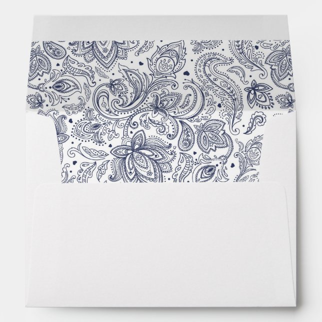 Cute colourful paisley patterns envelope (Back (Bottom))