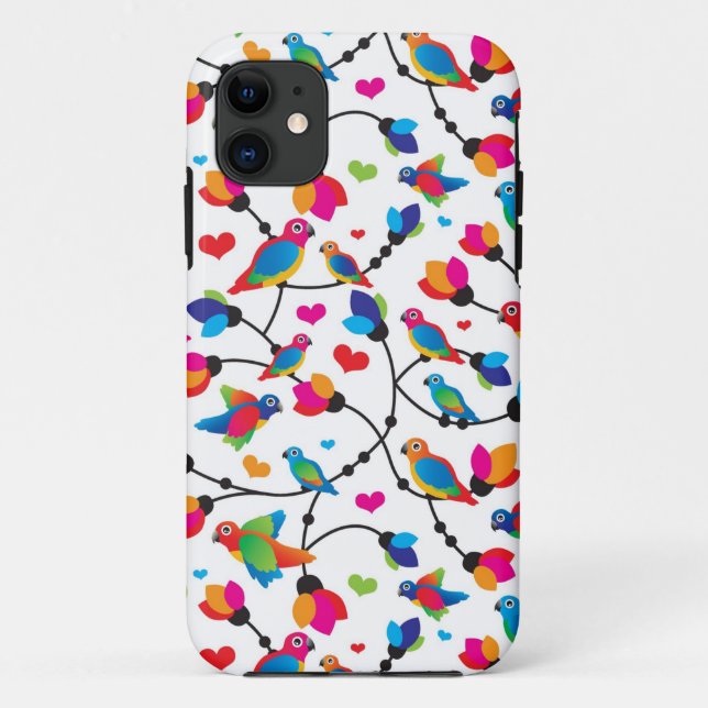 cute colourful parrot bird Case-Mate iPhone case (Back)
