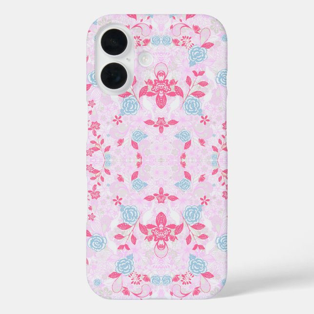 Cute colourful pastel floral pattern Case-Mate iPhone case (Back)