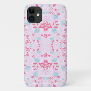 Cute colourful pastel floral pattern iPhone 11 case
