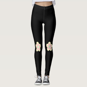 Cute colourful pastel flower gradient pattern leggings