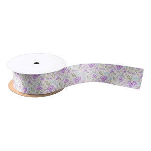 Cute colourful pastel paisley patterns satin ribbon