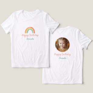 Cute Colourful Pastel Rainbow Girls Photo Birthday Tri-Blend Shirt