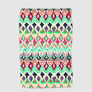 Cute colourful pattern golf towel