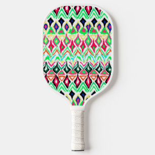 Cute colourful pattern pickleball paddle