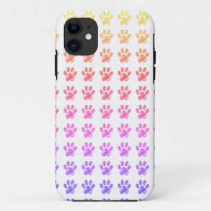 Cute colourful paws iPhone 11 case
