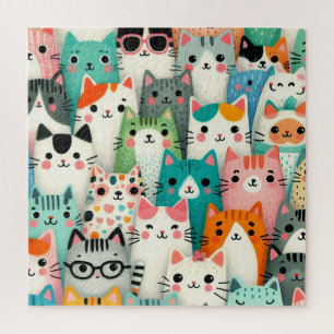 Cute colourful Pet Cats Jigsaw Puzzle