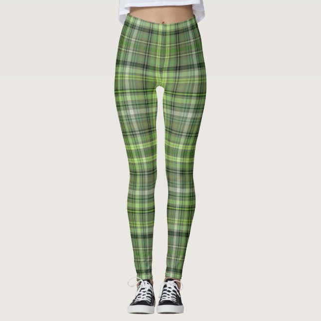 Cute Colourful Plaid Leggings (Front)