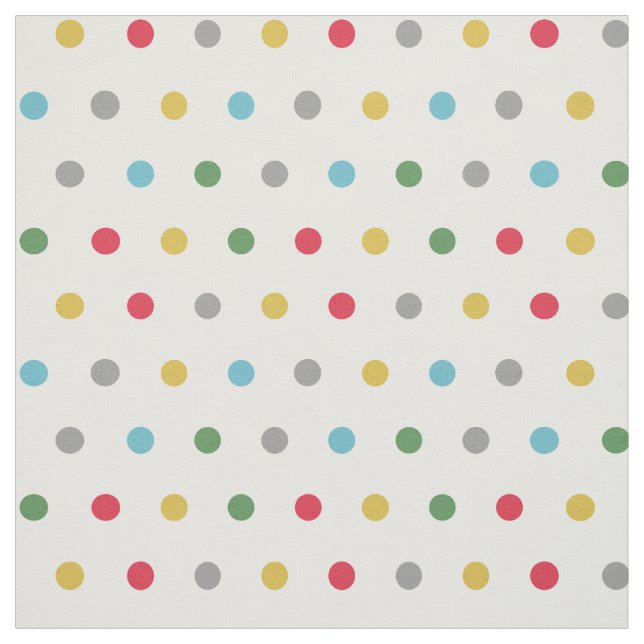 Cute colourful polka dots pattern fabric (Swatch)
