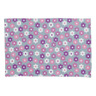 Cute Colourful Purple/Pink/White Floral Pattern  Pillowcase
