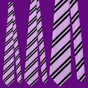 Cute Colourful Purple Stripes Pattern          Tie