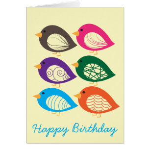 Cute colourful quirky birds