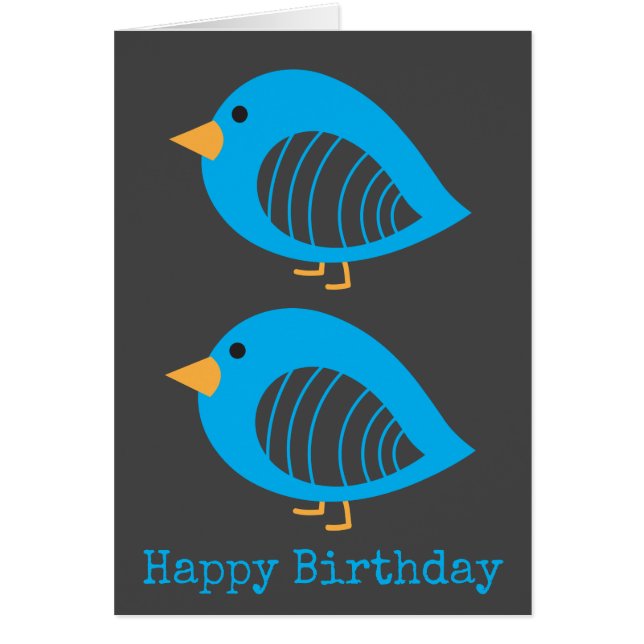 Cute colourful quirky birds (Front)