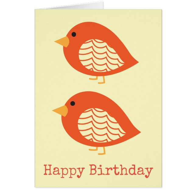 Cute colourful quirky birds (Front)