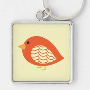 Cute colourful quirky birds keychain