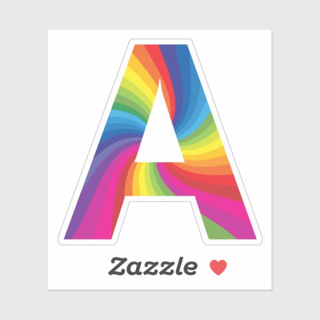 Cute Colourful Rainbow Alphabet A (Sheet)