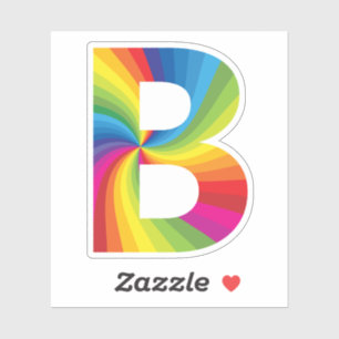 Cute Colourful Rainbow Alphabet B