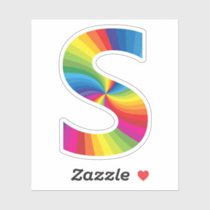 Cute Colourful Rainbow Alphabet S