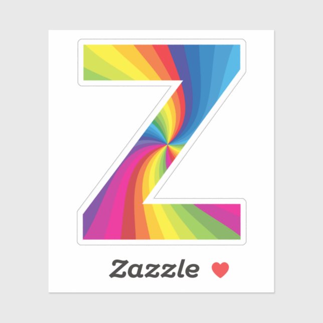 Cute Colourful Rainbow Alphabet Z (Sheet)