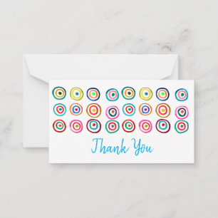 Cute colourful rainbow circles whimsical card
