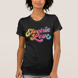 Cute Colourful Rainbow Electric Love T-Shirt