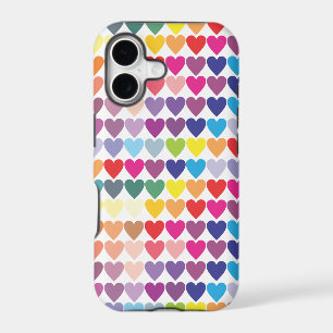 Cute Colourful Rainbow Heart Pattern