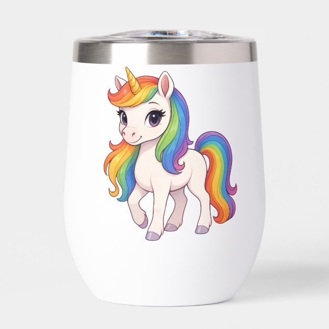Cute, Colourful Rainbow unicorn  (Front)