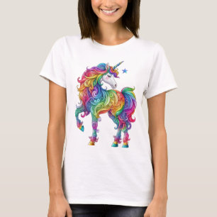 Cute, Colourful Rainbow unicorn T-Shirt