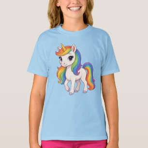 Cute, Colourful Rainbow unicorn T-Shirt