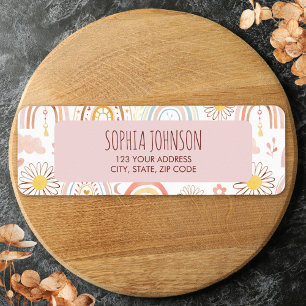 Cute Colourful Rainbows and Daisy Flowers Abstract