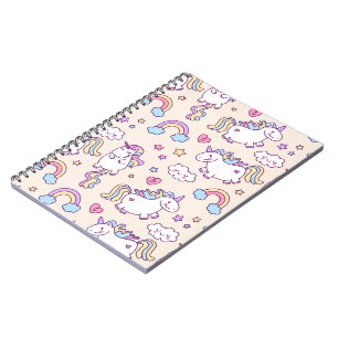 Cute & Colourful Rainbows and Unicorns Notebook