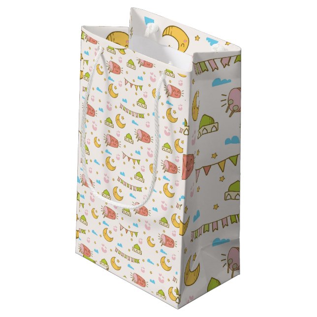 Cute Colourful Ramadan and Eid Kids Party Gift Bag (Back Angled)