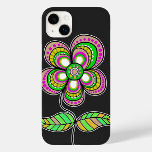 Cute Colourful Retro Flower Illustration Case-Mate iPhone 14 Plus Case