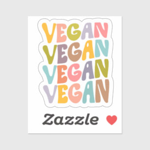 Cute Colourful Retro Vegan