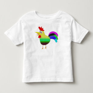 cute colourful rooster funny t-shirt gift idea