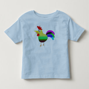 cute colourful rooster funny t-shirt gift idea