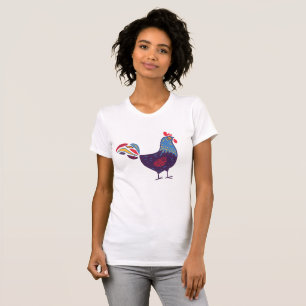Cute Colourful Rooster Happy t-shirt gift idea