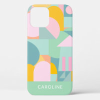 Cute Colourful Scandinavian Geometric Shape Collag