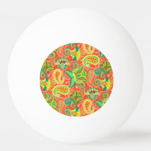 Cute colourful seamless paisley pattern bumper sti ping pong ball