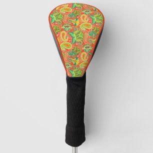 Cute colourful seamless paisley pattern golf head cover
