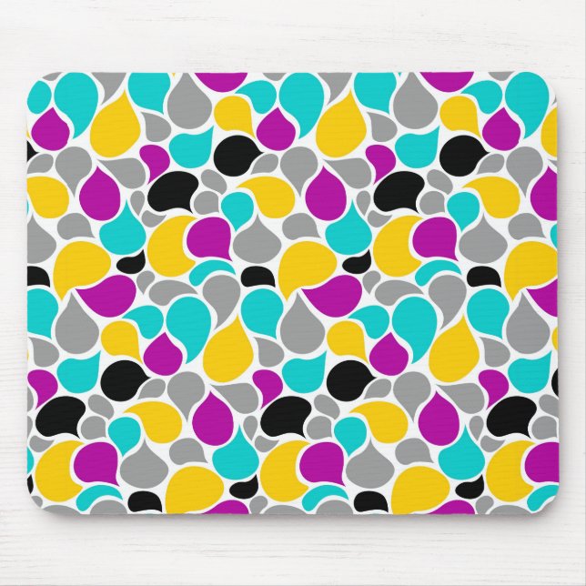 Cute colourful seamless patterns design mouse mat (Front)