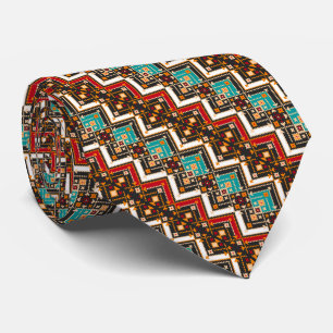 Cute colourful seamless ukrainian pattern tie