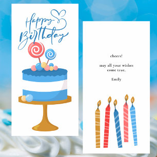 Cute Colourful Simple Modern Birthday Greeting Car